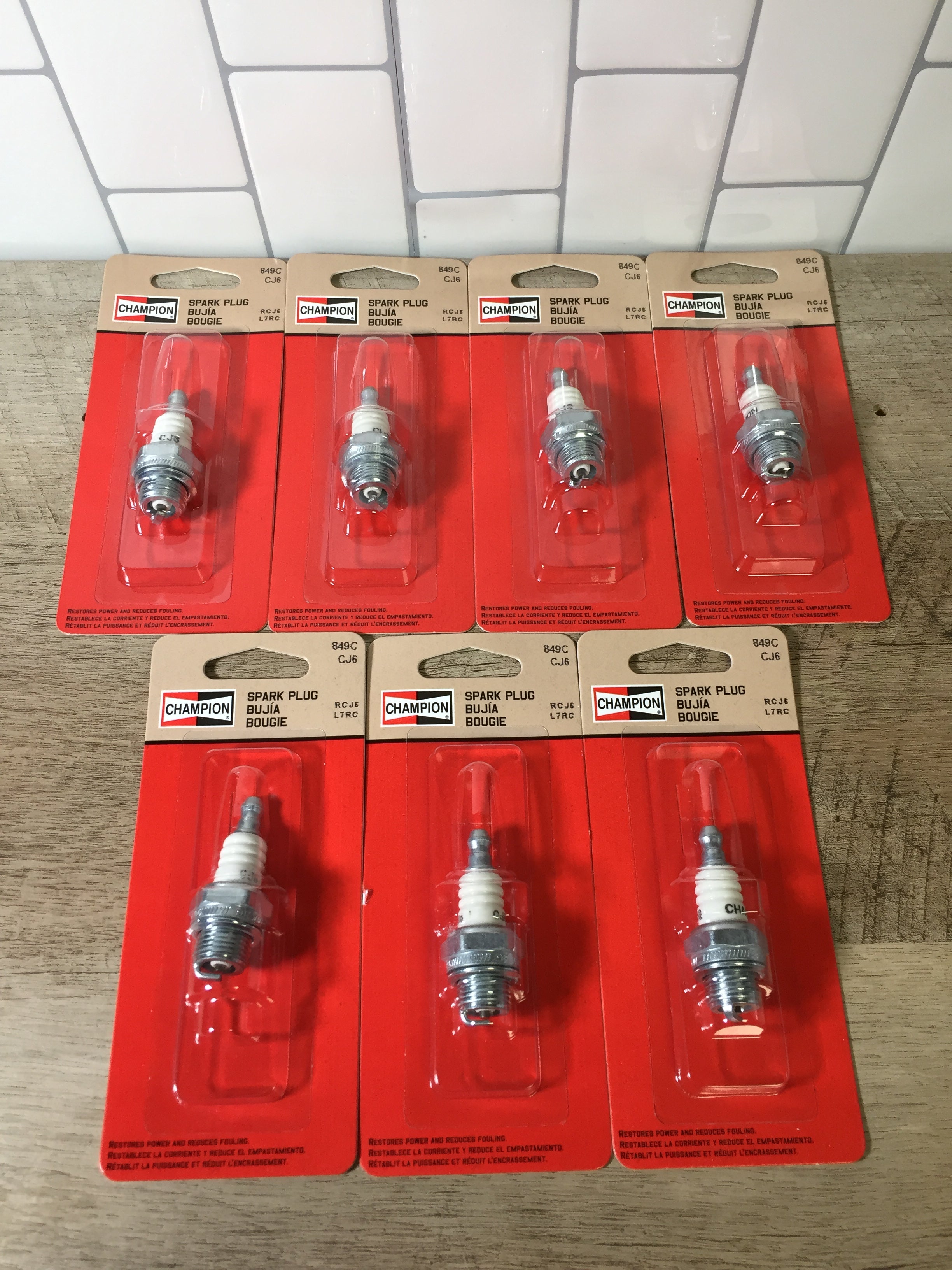 Champion Small Engine Spark Plug Spark Plug No. Cj6 Carded | Lot of 7 (6927646818487)